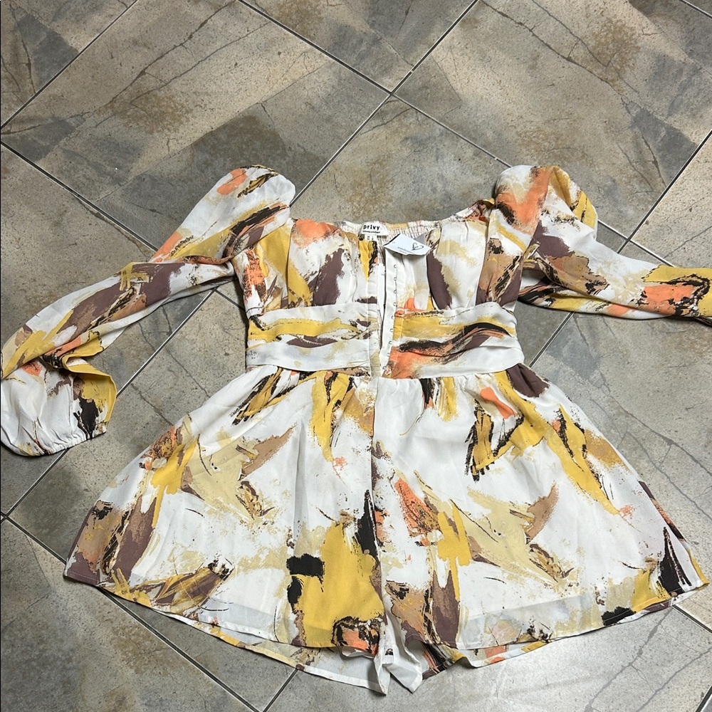 Windsor Multicolor Abstract Print Playsuit